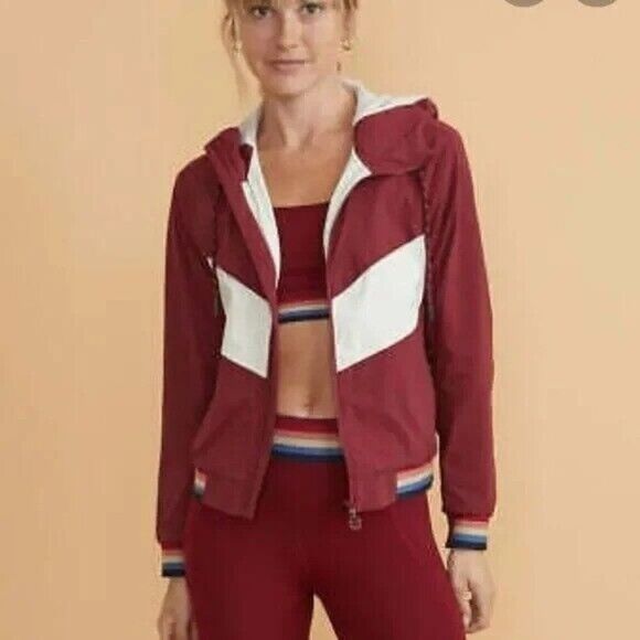 Marine Layer Maroon Gabby Windbreaker Jacket Women's XS Retro - Picture 1 of 9